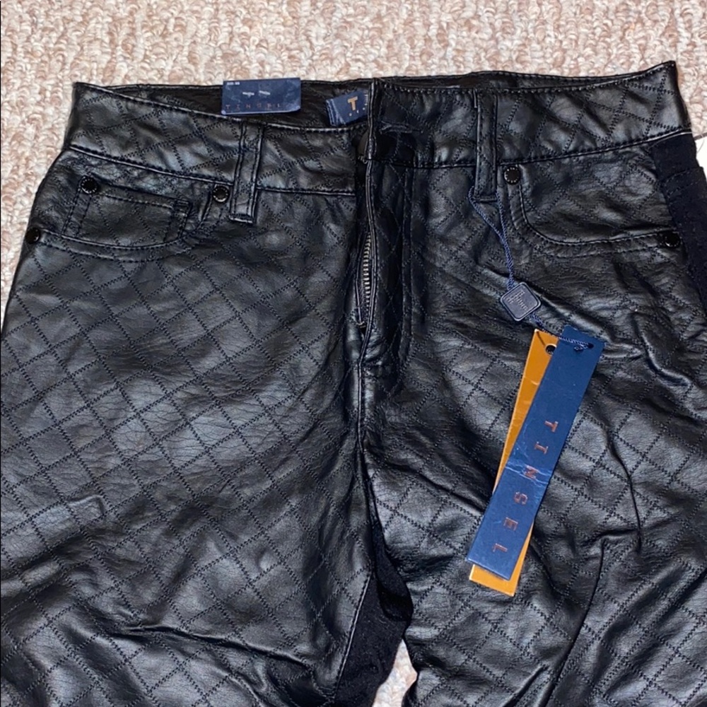 Tinsel Leather & Knit Bottoms